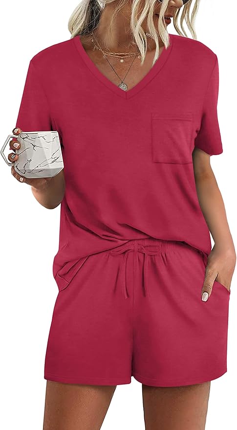 Women's Pajama Set - Short Sleeve - 2 Piece