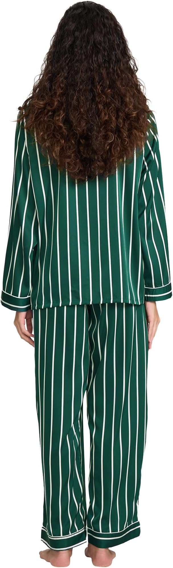 Satin Pajama Set - Long Sleeve - 2 Piece