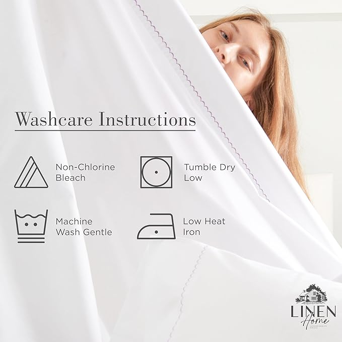 100% Cotton Pillowcase Set - King - 2 Piece