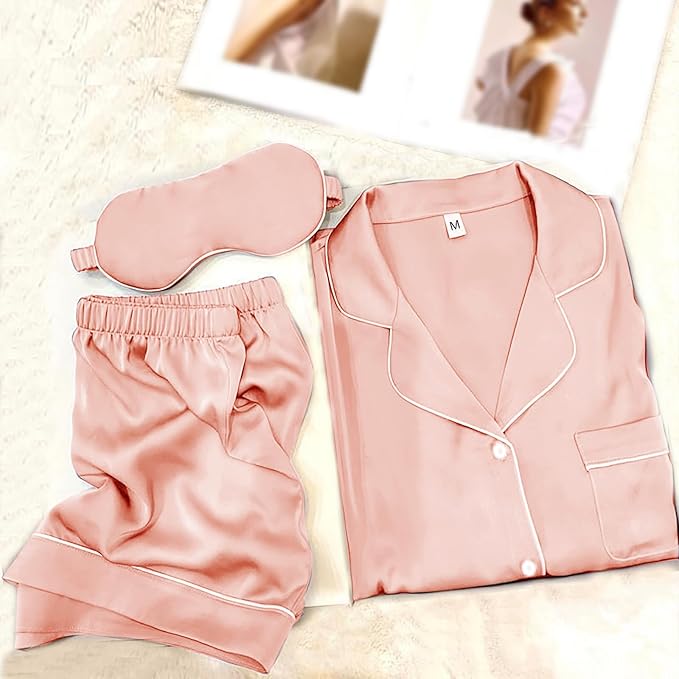 Satin Pajama Set - 2 Piece