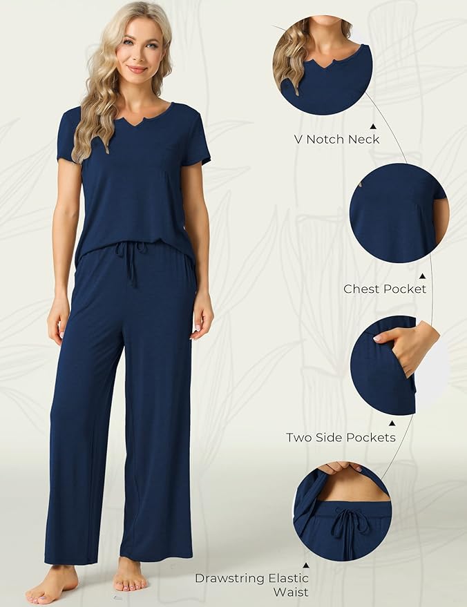 Bamboo Pajama Set - Short Sleeve - 2 Piece
