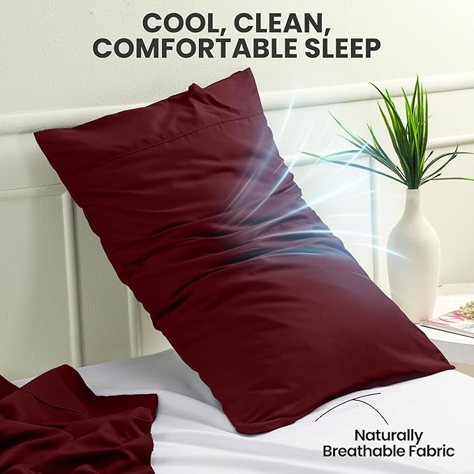 Microfiber Pillowcase Set - King - 20 x 40 in - 2 Pack