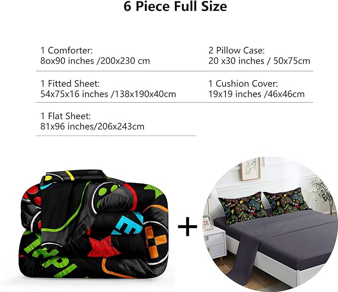 Microfiber Comforter Set - Full - 6 Piece