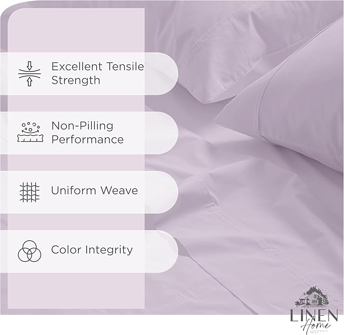 100% Cotton Bed Sheet Set - Full - 4 Piece