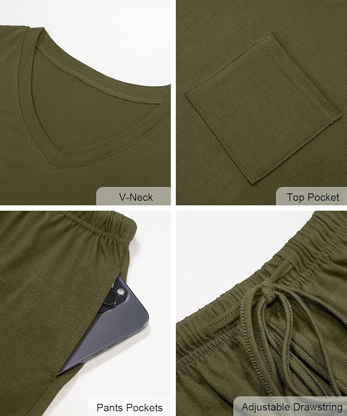 Women's Pajama Set - Short Sleeve - 2 Piece