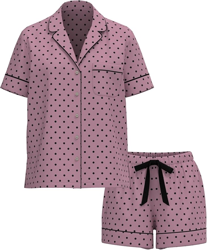 Women's Flannel Pajama Set - Short Sleeve - 2 Piece