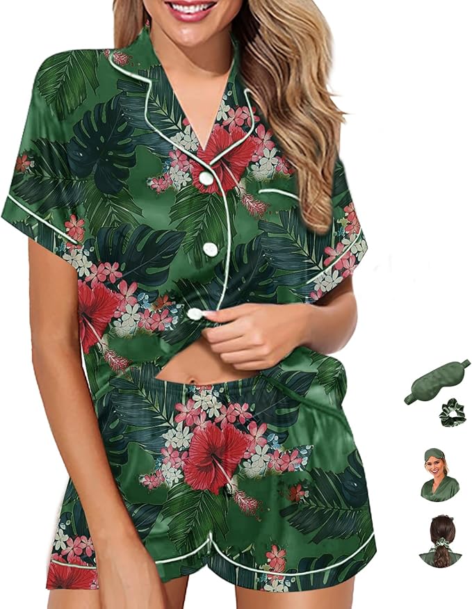 Satin Pajama Set - 2 Piece
