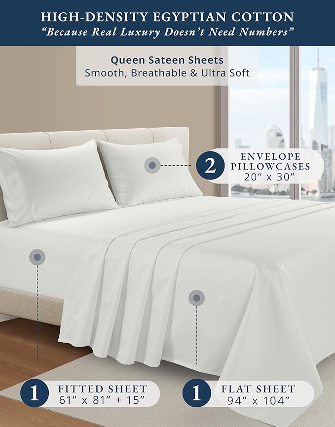 Linen Cooling Bed Sheet Set - Queen