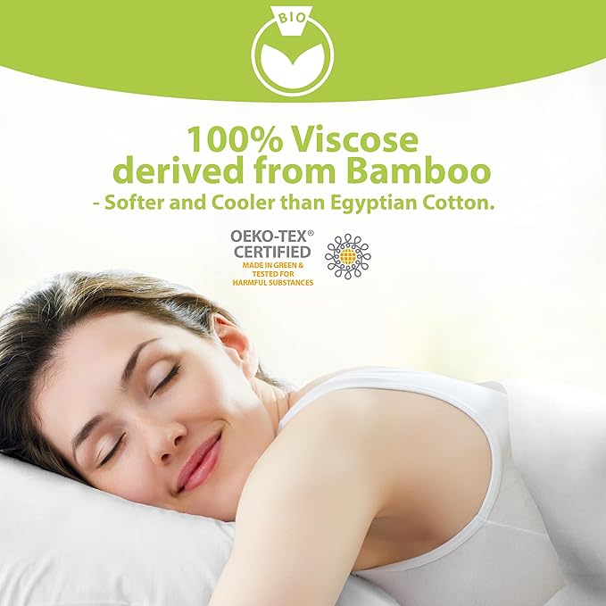 Bamboo Cooling Bed Sheet Set - King - 4 Piece