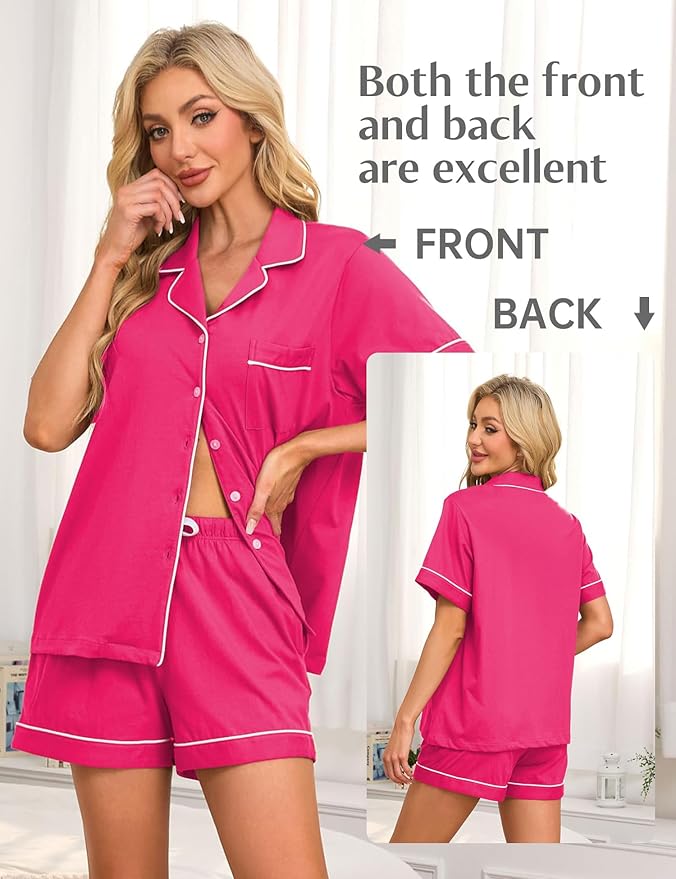 Women's Pajama Set - Short Sleeve - 2 Piece