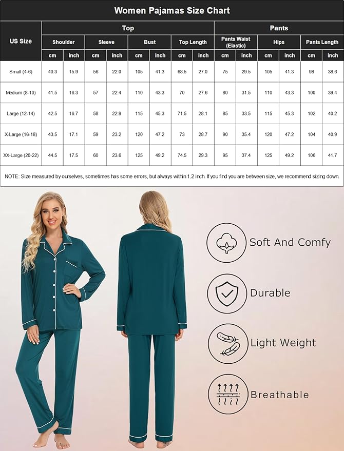 Women's Pajama Set - Long Sleeve - 2 Piece
