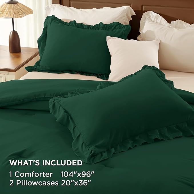 Microfiber Comforter Set - California King - 104 x 96 in - 3 Piece