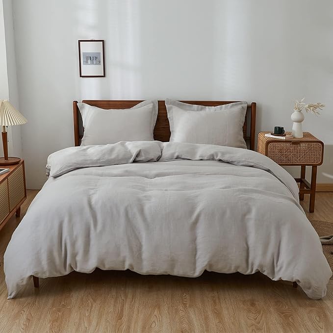 Linen Duvet Cover Set - Full - 3 Piece