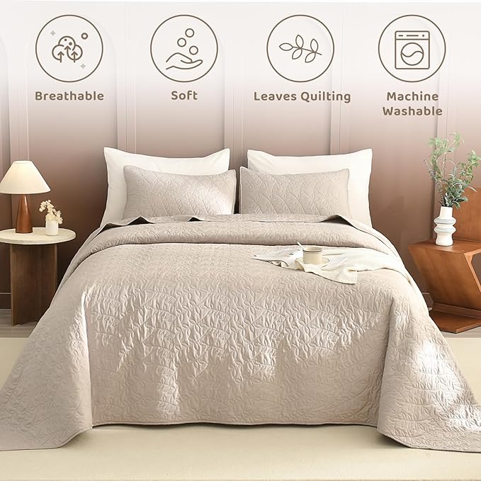 100% Cotton Bedding Set - King - 3 Piece