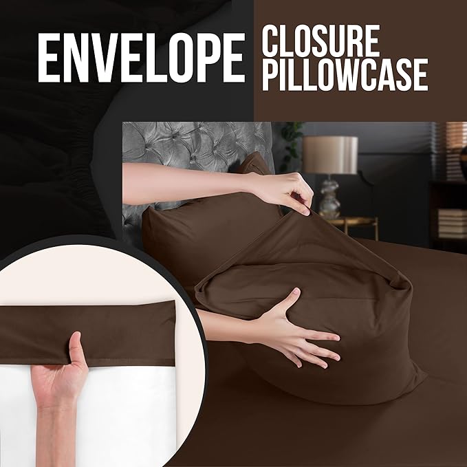 Microfiber Pillowcase Set - King - 20 x 40 in - 4 Pack