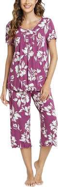 Bamboo Capri Pajama Set - Short Sleeve - 2 Piece