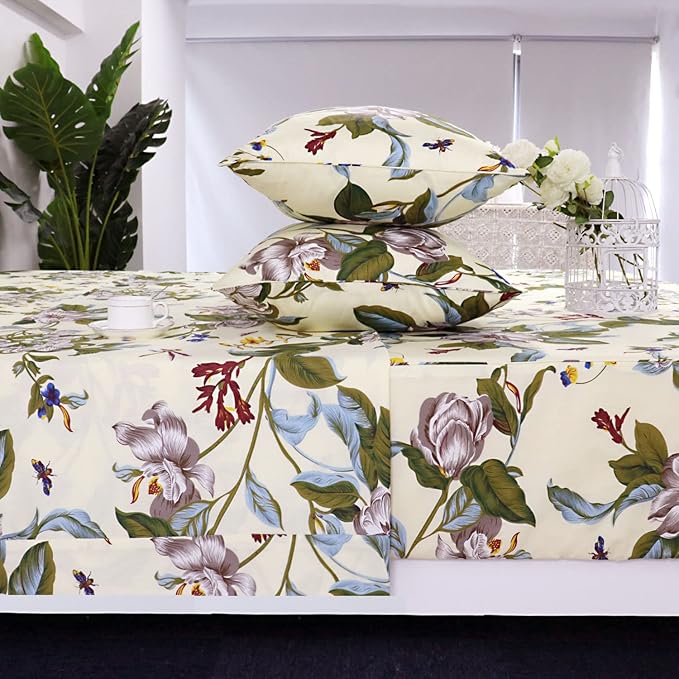 100% Cotton Hypoallergenic Bed Sheet Set - Twin XL - 4 Piece