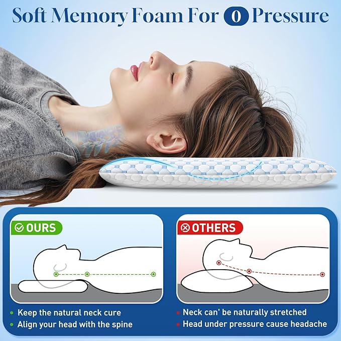 Memory Foam Bed Pillow - Queen