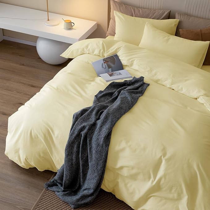 Linen Duvet Cover Set - Twin - 68 x 90 in - 2 Piece