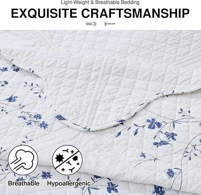 100% Cotton Bedding Set - California King - 3 Piece