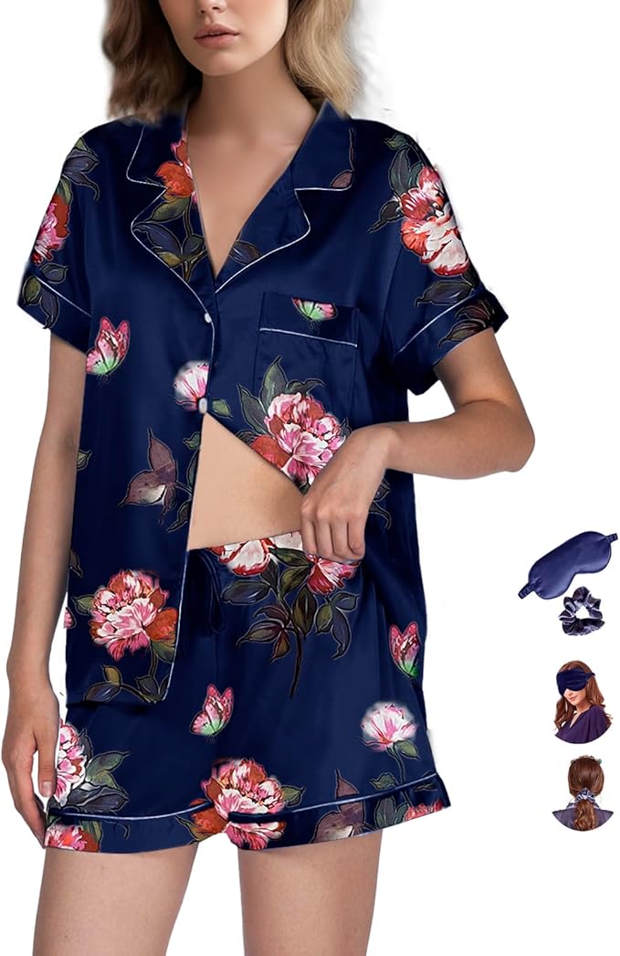 Satin Pajama Set - 2 Piece