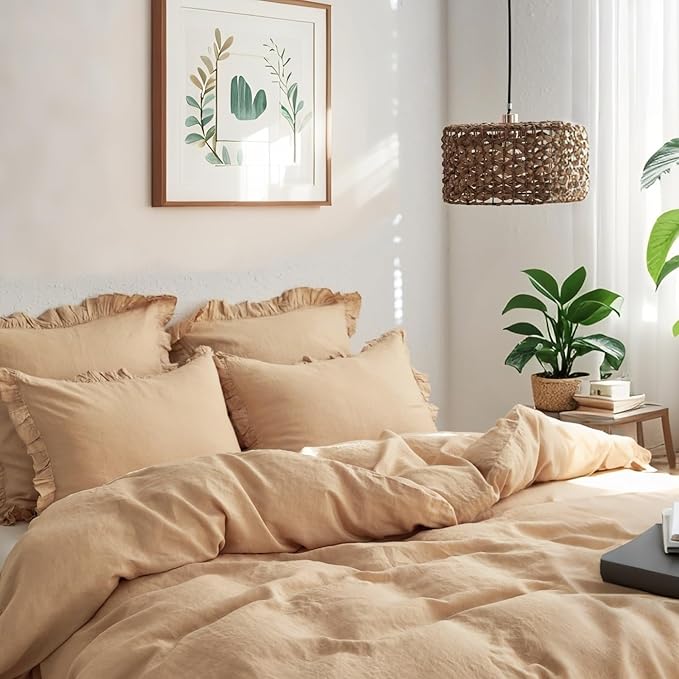 Linen Duvet Cover Set - Full - 3 Piece