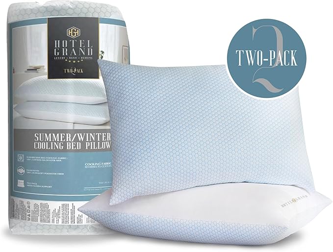 100% Cotton Cooling Bed Pillow - King - 2 Piece