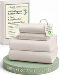 Linen Bed Sheet Set - King - 4 Piece