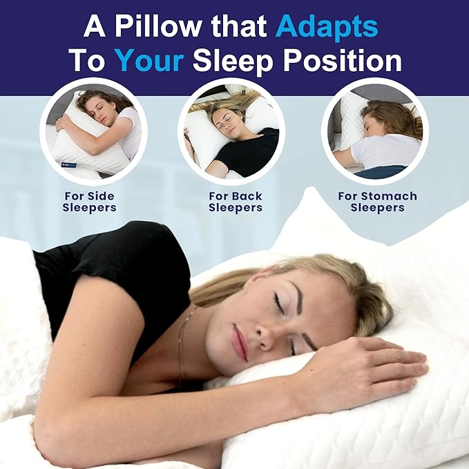 Memory Foam Bed Pillow - Queen - 2 Piece