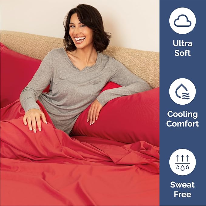 Cooling Bed Sheet Set - Queen - 6 Piece
