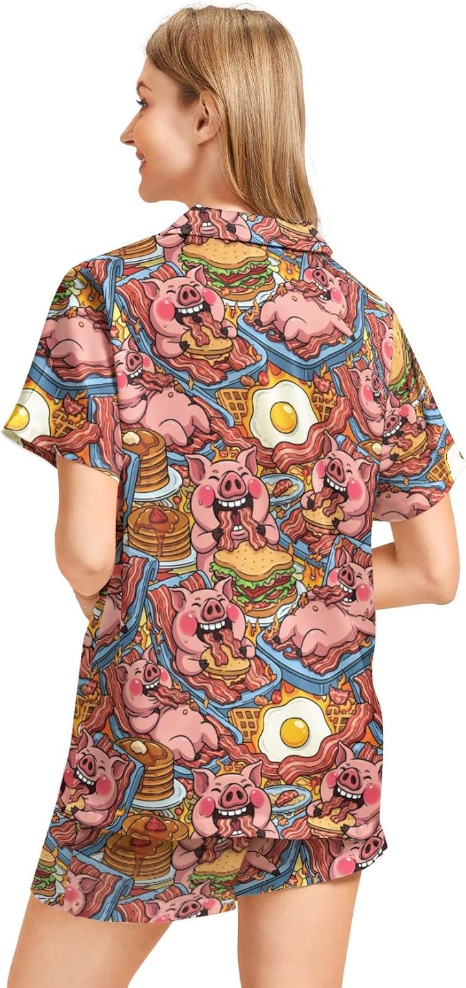 Women's Pajama Set - Short Sleeve - 2 Piece