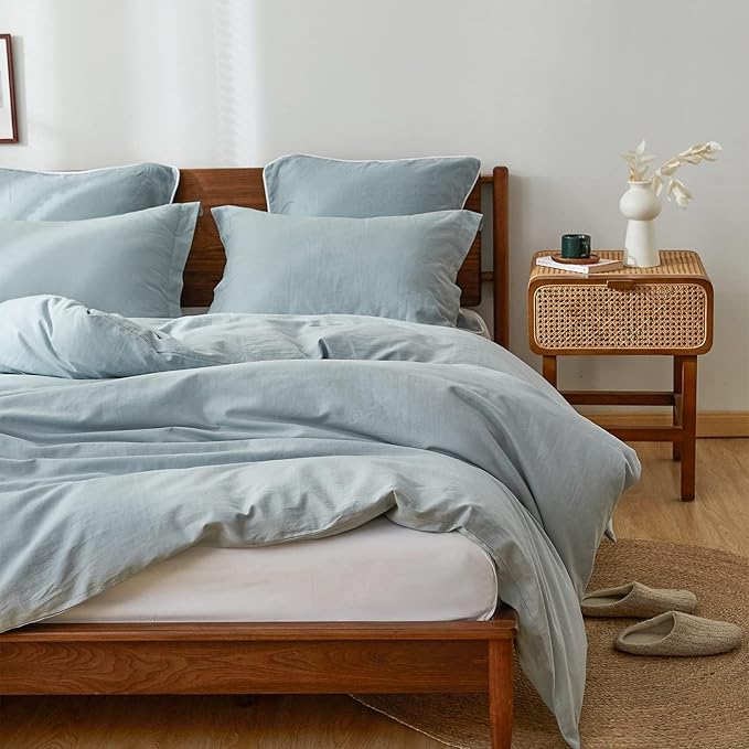 Linen Duvet Cover Set - King - 3 Piece