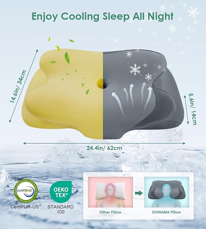 Memory Foam Cooling Bed Pillow