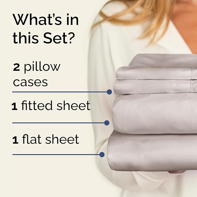 Cooling Bed Sheet Set - Twin - 16 in Deep Pocket - 4 Piece