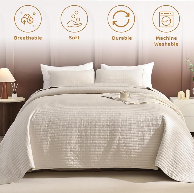100% Cotton Bedding Set - Queen - 3 Piece