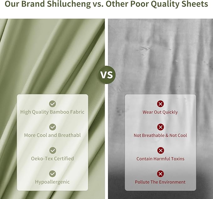 Bamboo Cooling Bed Sheet Set - King - 6 Piece