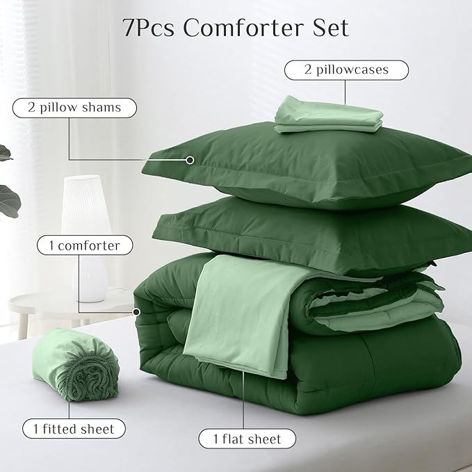 Down Alternative Comforter Set - Full - 7 Piece