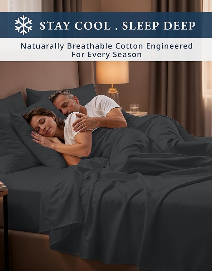 Linen Cooling Bed Sheet Set - King