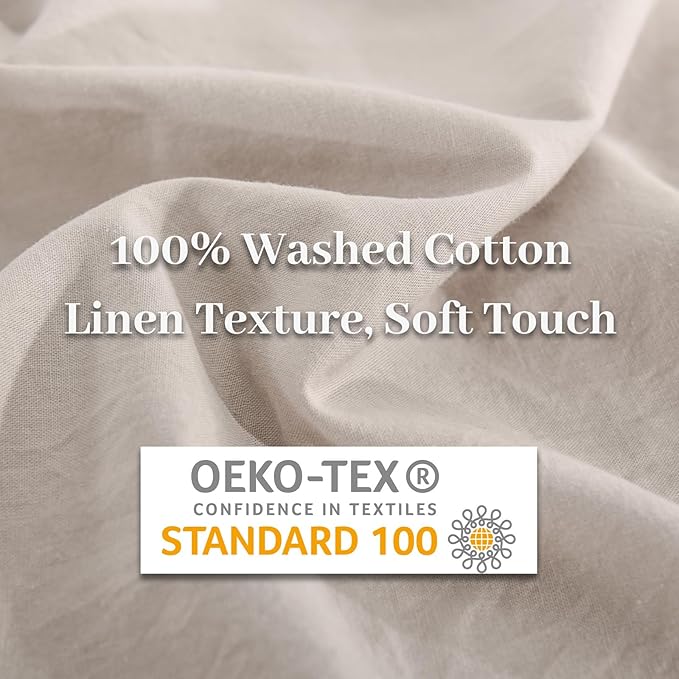 Linen Duvet Cover Set - Queen - 3 Piece