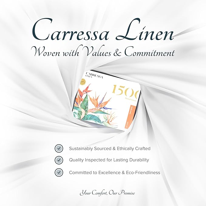 Linen Bed Sheet Set - Queen - 19 in Deep Pocket - 4 Piece