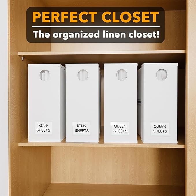 Linen Bed Sheet Set - King - 4 Pack