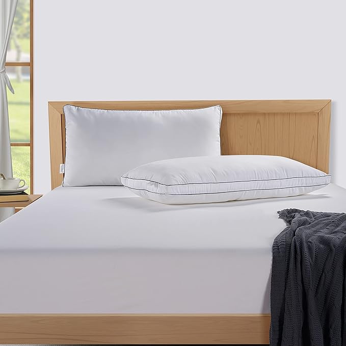 Linen Bed Pillow - Queen - 20 x 30 in - 2 Piece
