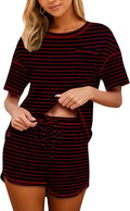 Women's 100% Cotton Shorts Pajama Set - Short Sleeve - 2 Piece
