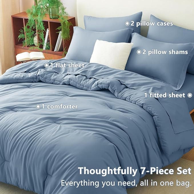 Down Alternative Comforter Set - Queen - 7 Piece