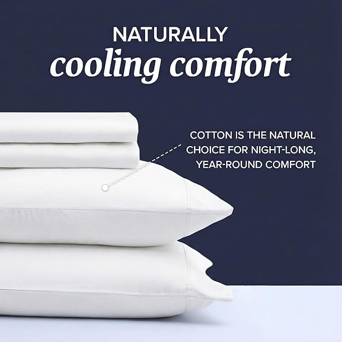 100% Cotton Bed Sheet Set - Queen - 4 Piece