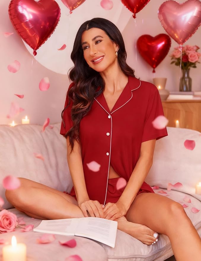Shorts Pajama Set - Short Sleeve - 2 Piece