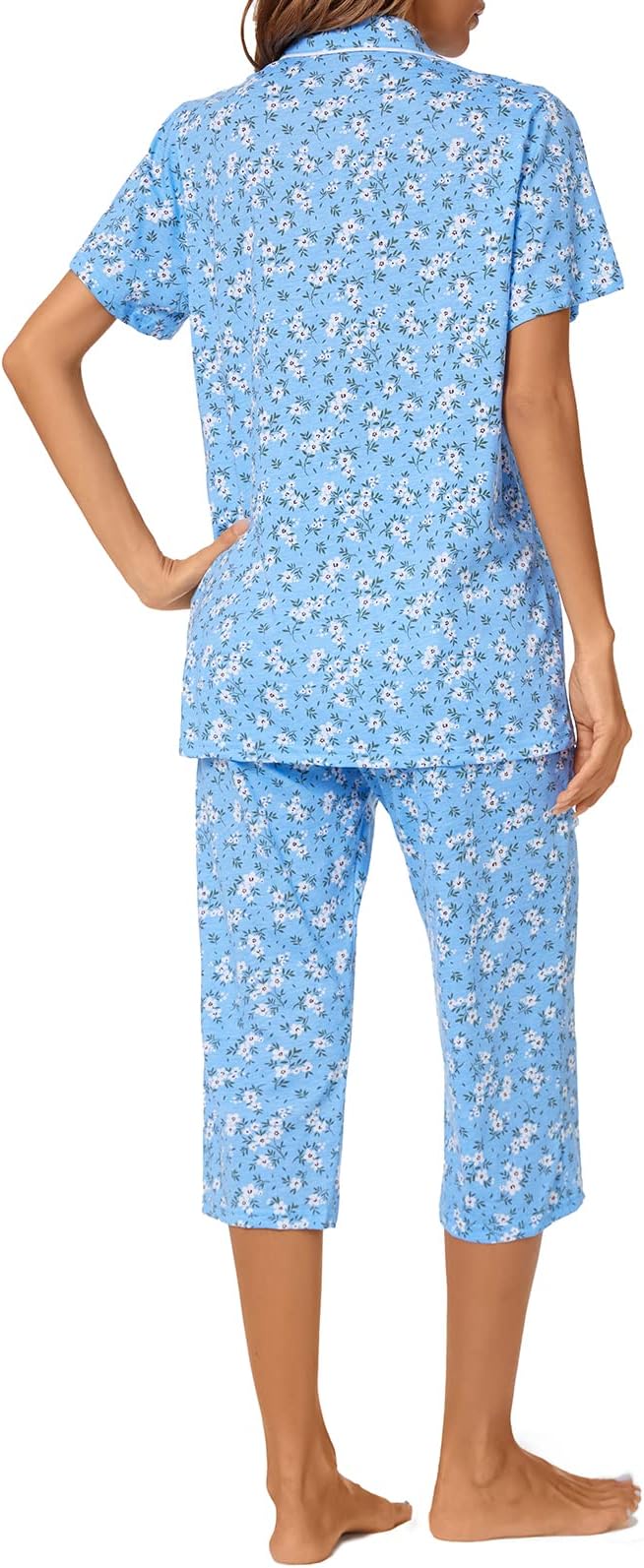 Capri Pajama Set - Short Sleeve - 2 Piece