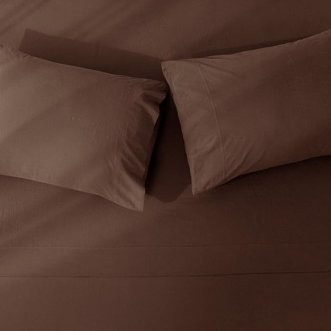 Linen Bed Sheet Set - King - 4 Piece