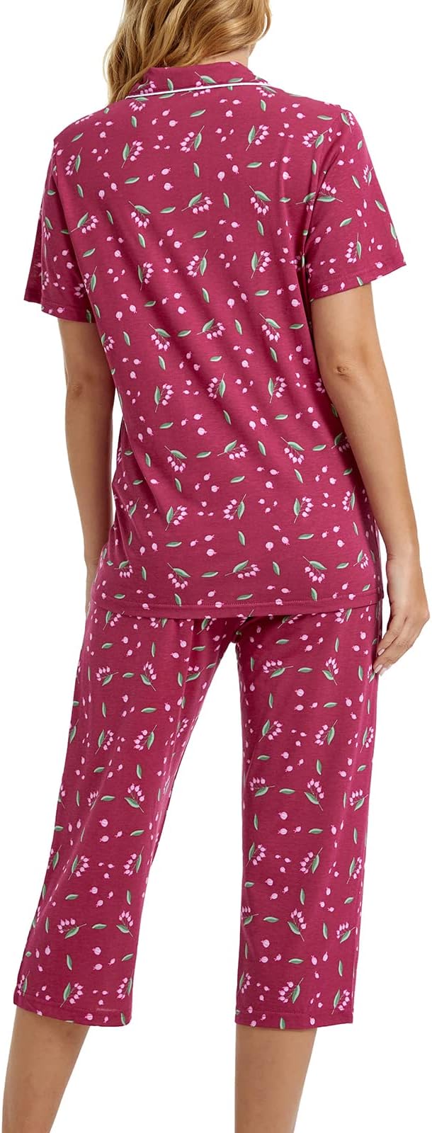 Capri Pajama Set - Short Sleeve - 2 Piece