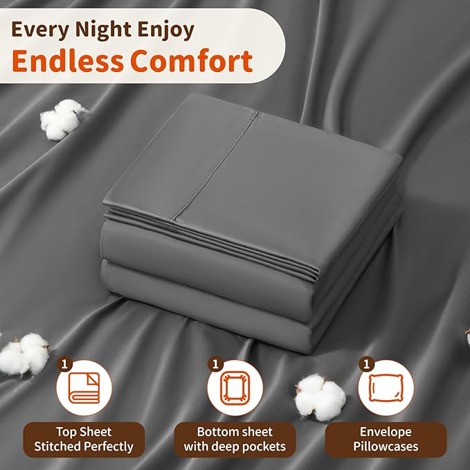 Bed Sheet Set - Twin XL - 3 Piece